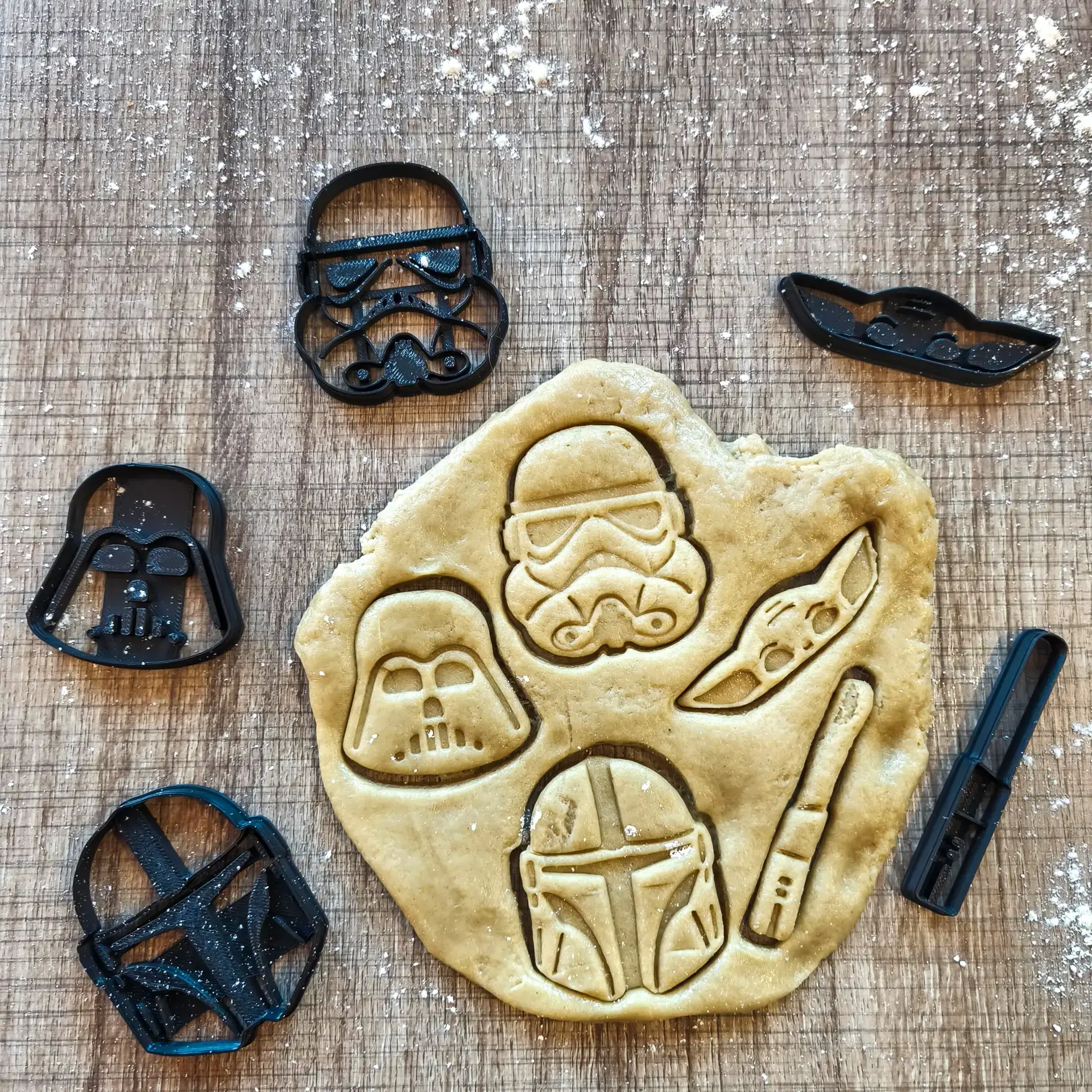 Star Wars Ausstecher | Keksform Grogu, Mando, Lichtschwert, Darth Vader, Stormtrooper – Star Wars Ausstecher | Keksform Grogu, Mando, Lichtschwert, Darth Vader, Stormtrooper –